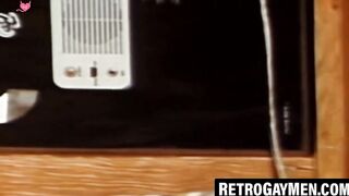 Vintage Threesome - Three Hunks Share A Blowjob And Fucking Action