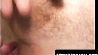 Hairy Bear's Hunk Fucks Himself With His Own Hand And Shoots A Load