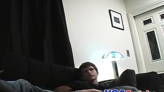Twinks' Massive Dick Stroking & Shooting Hot Load For The Cameras