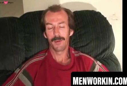 Mustached Hunk Jerks Off Before Blowing A Massive Load
