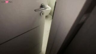 Big Boob Babe's Daring Bathroom Adventure with Huge Facial