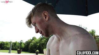 Raw Ass-Fuck Action! Hunks Jesse Stone & Jack Valor Fucked Raw By The Pool