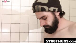Beardie Thug Mickey Wates Solo Strokes & Shoots A Huge Load