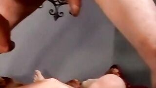 Mature MILF Sucks Off barely legal Stud & Swallows His Load
