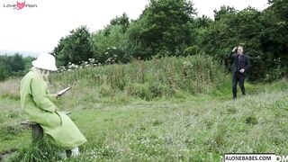Stranger-in-the Park" - Blonde MILF Fucks Strange Guy In Public For Cash Rewards!