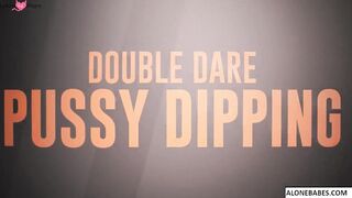 Double Dare Pussy-Dip Challenge - Sexy Blonde Teen Faces Off Against A Hunk In The Shower