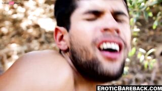 Outdoor Beard-Fucking Duo - Rough Anal Sex with Huge Load on Ass