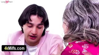 Sexy House Maid Initiation - Step-Mom Teaches New Hire How To Please Her Stepson