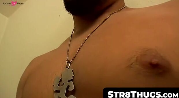 Straight Thug Jackoff Session with Big Load