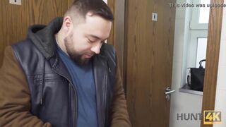 HUNT4K. For money cuck permits hunter to pounded red-haired lover