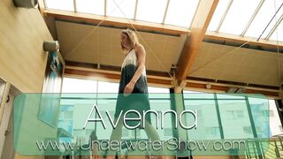 Russian adorable beauty Avenna is lonely into the pool