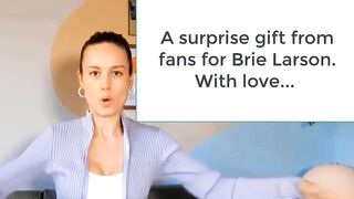 Brie Larson reacting to Cum Tributes