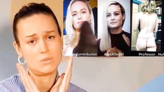 Brie Larson reacting to Cum Tributes