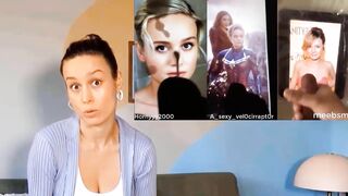 Brie Larson reacting to Cum Tributes