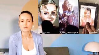 Brie Larson reacting to Cum Tributes