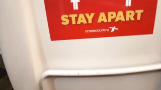 Outside cock flash into the train. Stranger women jerk me
