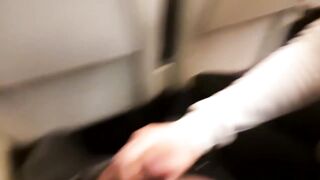 Outside cock flash into the train. Stranger women jerk me
