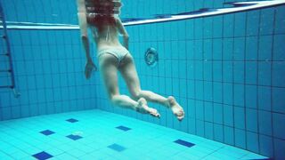 Russian submerged into the pool Diana