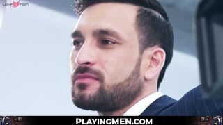 Rough & Raw Anal Threesome with Older Man on barely legal Guy