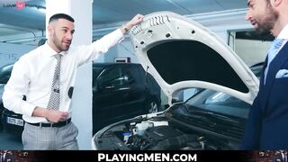 Mechanics Ravage My Hole! Anal Sex with Payback at Playingmen.com