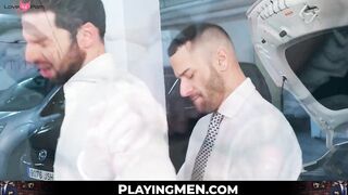 Mechanics Ravage My Hole! Anal Sex with Payback at Playingmen.com