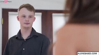 Step-Mom's Hot Blowjob Tutorial - Step Son Learns How To Please A Woman