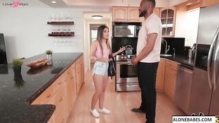 Step-Daughter Layla Marie's First Time - Older Man Teaches Her How To Ride