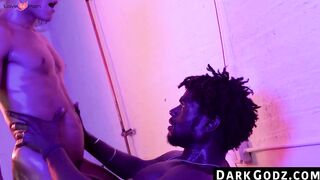 Oil Slick Muscle Hunk Riding Big Dick in Gay Sex Romance