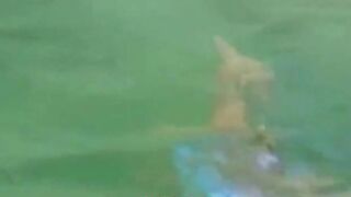 Three Hunks Share Intense Anal Sex at Outdoor Swimming-Pool