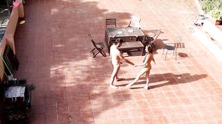 Public Outdoor Sex in Daylight - Brunette Babe Gets Fucked & Facialed by Hunk