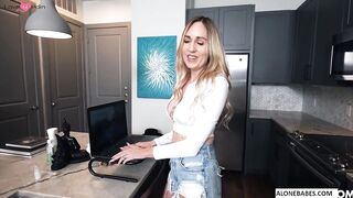 Busty Blonde MILF Uses Her Skills To Silence A Noisy Neighbor