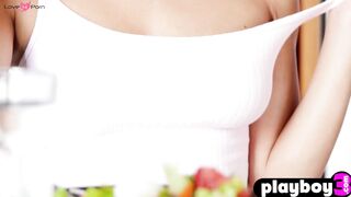 Petite Bombshell Gloria Sol Exposes Her Big Natural Boobs in Stunning Photoshoot