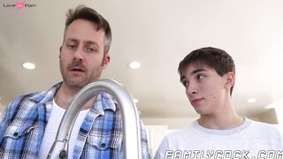 Joel & Jake's Wet Blow Job - Kitchen Cleaning Task Turned Sexual