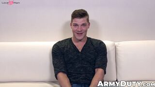 Soldiers Secret Solo Stroking Session - Hot Military Guy Jerks Off