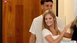 Step-Sibling's Hot Blonde Babe Shares Her New Boyfriend With Stepsiblings