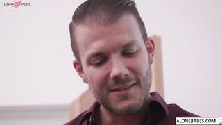 HOT MILF Halle Spade Fucks Step-Son's Friend In Her Dirty Kitchen