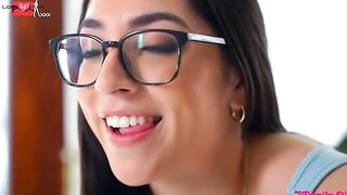 Dark-Haired Vixen Gives Deepthroat Blowjob & Facial For Her Lover