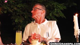 Grandpa's Little Slut - Old Man Fucks Teen Girl In Grandma's Kitchen