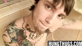 barely legal Straight Guy Shows Off His Ink & Hard Dick - Exclusive Interview