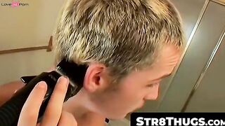 Solo Stroker: Head Shaven Twink Jacking Off & Covered In Jizz