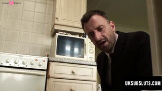 UK Sub Sluts #125 - Hardcore Anal Threesome with Huge Facial