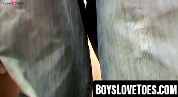 Steamy Shower Scene - Hunk's Feet Get Covered In Hot Load Of Semen