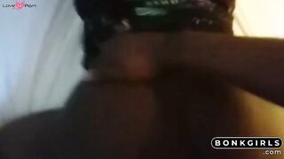 Black French Booty Babe Fucked Hard in High Heels