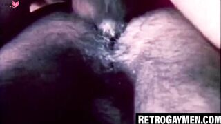Retro Muscle Hunk Barebacks Older Stud After Big Dick Swallow