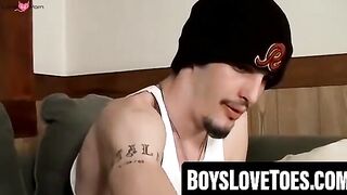 Skinny barely legal Hunk's Leg Job - Hot & Sweaty Load Blowjob