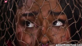 Ebony Babe Destiny Mirza Gets Double-Teamed By Two Transsexuals - Scene 1