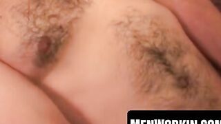 Hunk's Hot Handjob - Gay Stroking Big Dick Before Thick Blast