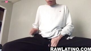 Passionate Latinx Guy Stroking His Dick For A Hot Orgasm