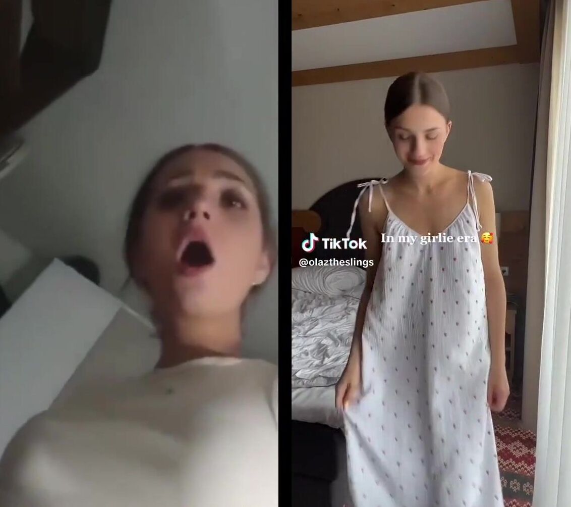 Tiktok celebrity on a private sextape