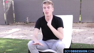 Steamy Shower Masturbation Confession with Hot Twink